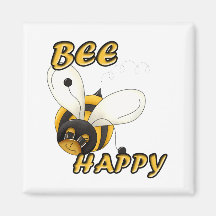 Be Happy Smiling Bee Magnet