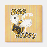 Be Happy Smiling Bee Magnets