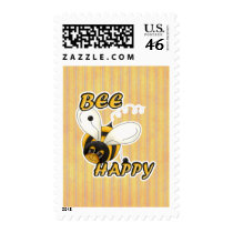 Be Happy Smiling Bee Stamps