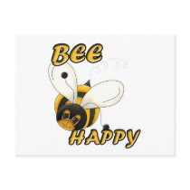 Be Happy Smiling Bee Postcards