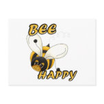 Be Happy Smiling Bee Postcards