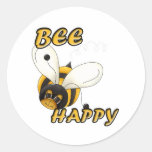 Be Happy Smiling Bee Stickers
