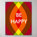 Be Happy ! Two Word Quote Inspirational posters