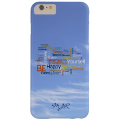 Be Happy Word Cloud in Blue Sky Inspire Barely There iPhone 6 Plus Case