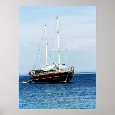 Be Happy Yatch Poster by webgrrl