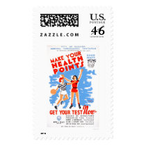 Be Healthy Tuberculosis 1939 WPA Postage Stamps