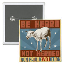 'Be Heard' Ron Paul Button buttons