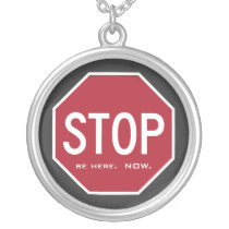 Be Here NOW Silver Necklace necklaces