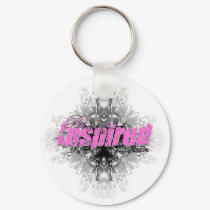 Be Inspired Pink Keychain by mikejames7 Be Inspired Pink Keychain
