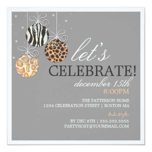 Be Jolly Christmas Ornament Holiday Party Invite
