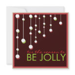 Be Jolly Modern Decoration Christmas Party Personalized Invite