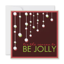 Be Jolly Modern Decoration Christmas Party Personalized Invite