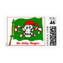 Be Jolly, Roger Christmas Postage postage by zooogle Be Jolly, Roger Christmas Postage postage
