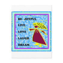 Be Joyful Whimsical Lady : Live Love Laugh Dream Postcards