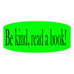 Be kind, read a book! picture card