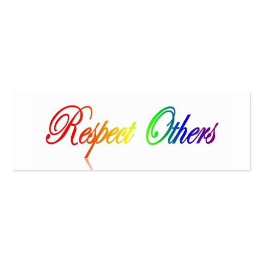 Be Kind - Respect Others Bookmark Business Card Template (back side)