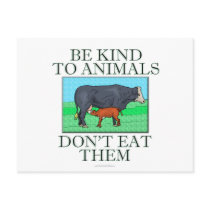 Be kind to animals. Don't eat them. Postcards