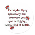 Be Kinder Round Stickers