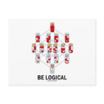 Be Logical (Logic Tesseract Hasse Diagram) postcards