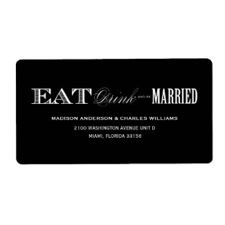 & BE MARRIED | ADDRESS LABELS label