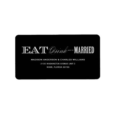 &amp; BE MARRIED | ADDRESS LABELS