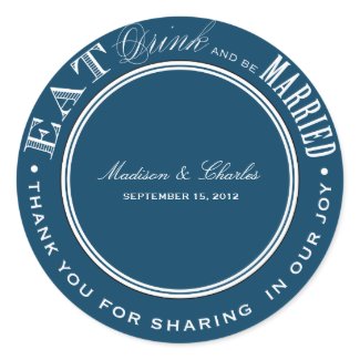 & BE MARRIED | FAVOR STICKERS sticker