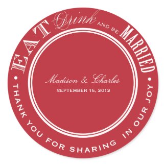 & BE MARRIED | FAVOR STICKERS sticker