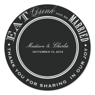 & BE MARRIED | FAVOR STICKERS sticker