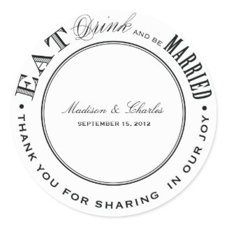& BE MARRIED | FAVOR STICKERS sticker