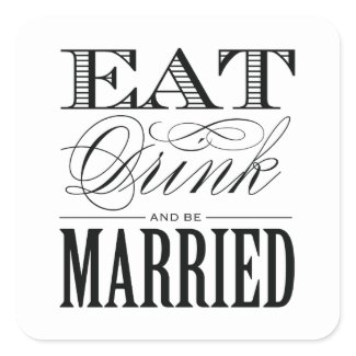 & BE MARRIED | FAVOR STICKERS sticker