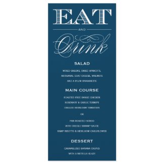 & BE MARRIED | MENU invitation