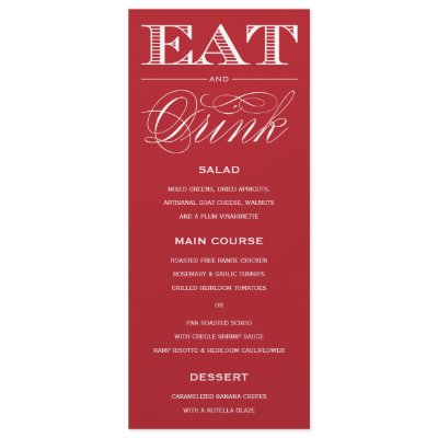 & BE MARRIED | MENU INVITATION by FINEandDANDY