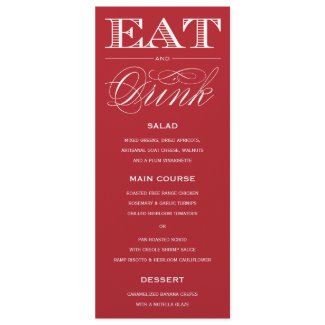 & BE MARRIED | MENU invitation