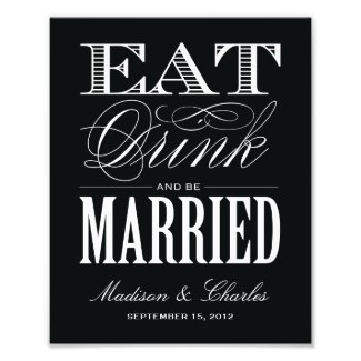 & BE MARRIED | RECEPTION PRINT photoenlargement