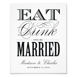& BE MARRIED | RECEPTION PRINT photoenlargement