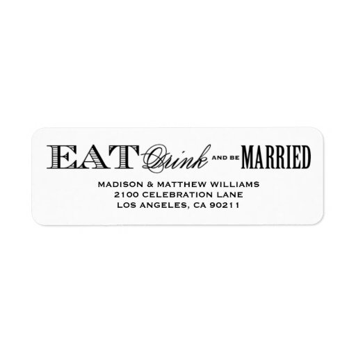 Be Married Return Address Label Zazzle