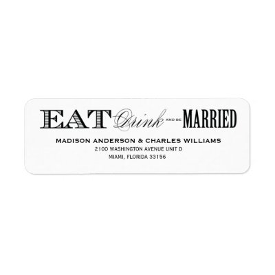 &amp; BE MARRIED | RETURN ADDRESS LABELS