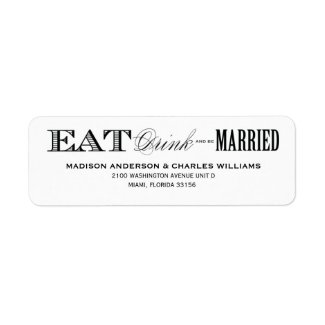 & BE MARRIED | RETURN ADDRESS LABELS label
