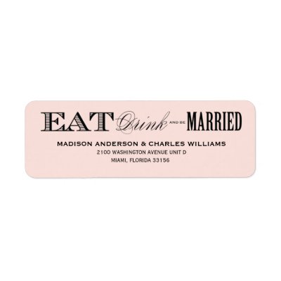 &amp; BE MARRIED | RETURN ADDRESS LABELS
