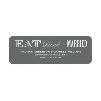 &amp; BE MARRIED | RETURN ADDRESS LABELS