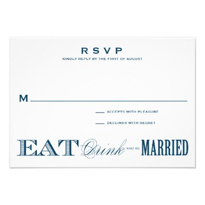 &amp; BE MARRIED | RSVP 3.5 x 5 Announcements