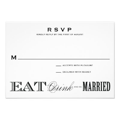 & BE MARRIED | RSVP 3.5 x 5 Custom Announcement