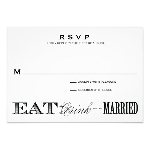 & BE MARRIED | RSVP 3.5 x 5 Custom Announcement