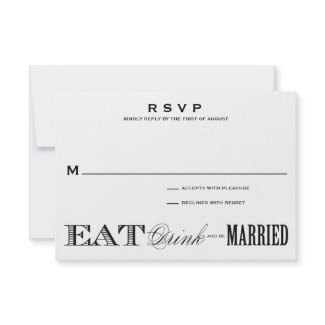 & BE MARRIED | RSVP 3.5 x 5 invitation