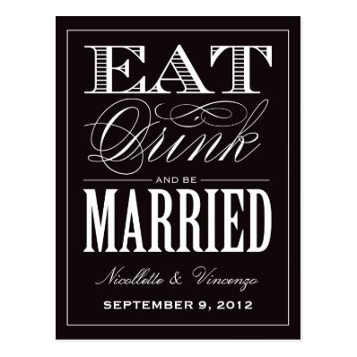 BE MARRIED | SAVE THE DATE ANNOUNCEMENT POST CARD