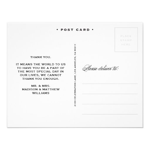 Be Married | Thank You Photo Postcard Announcements