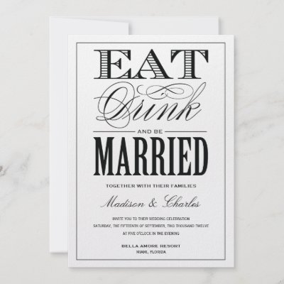 &amp; BE MARRIED | WEDDING INVITATION