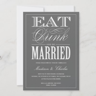&amp; BE MARRIED | WEDDING INVITATION