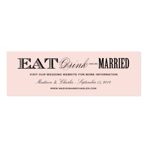& BE MARRIED | WEDDING WEBSITE CARDS BUSINESS CARD (front side)