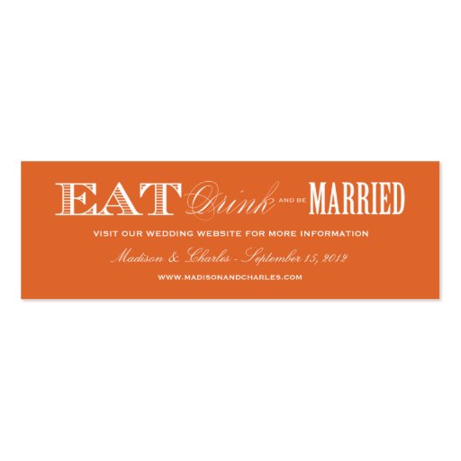 & BE MARRIED | WEDDING WEBSITE CARDS BUSINESS CARDS (front side)